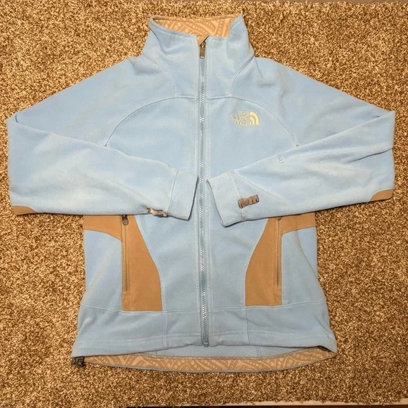 The North Face women’s XS Light Blue and Tan Jacket - Picture 2 of 15